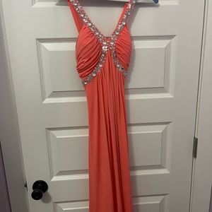 Coral prom dress